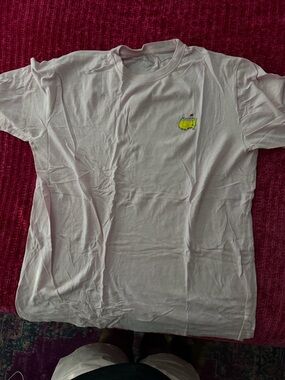 Masters Light Pink Short-Sleeve Tee with Yellow Logo